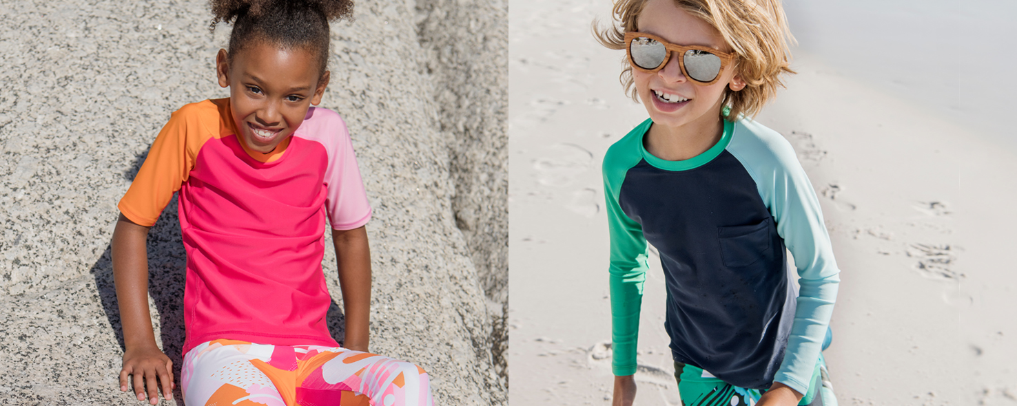 Детские купальники из переработанного полиэстера