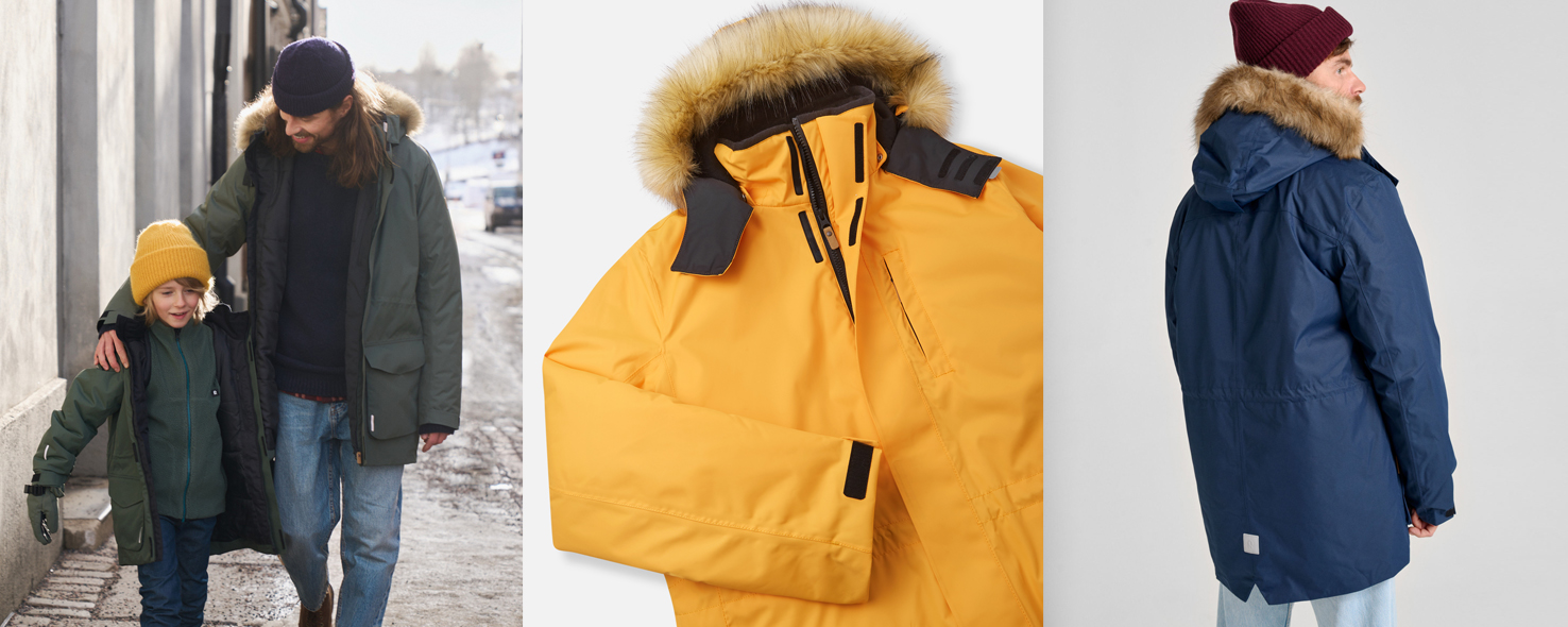 Зимова парка для дитини та дорослих